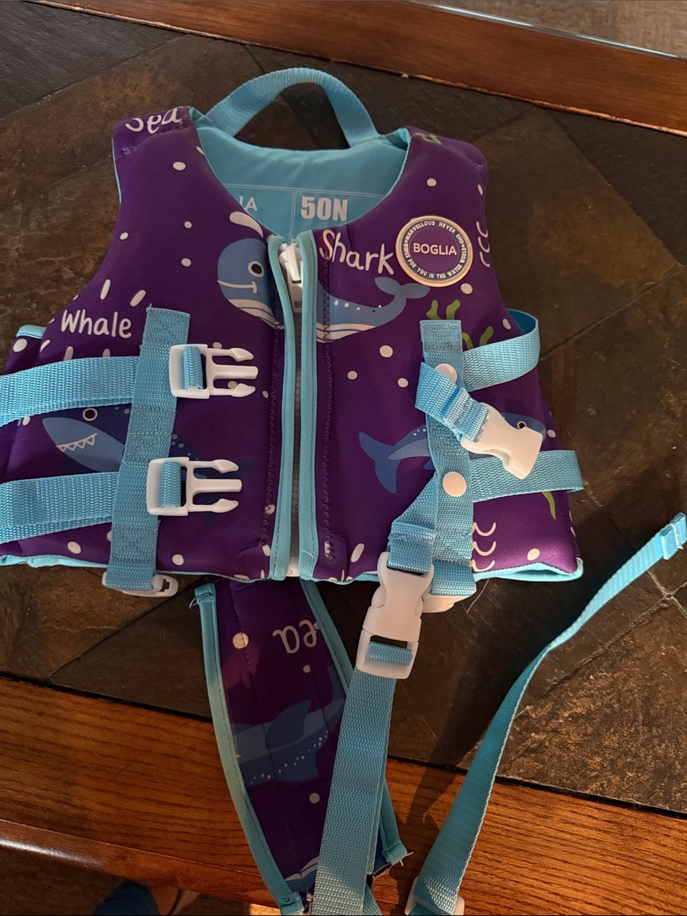 Kids' Purple & Blue Swim Vest